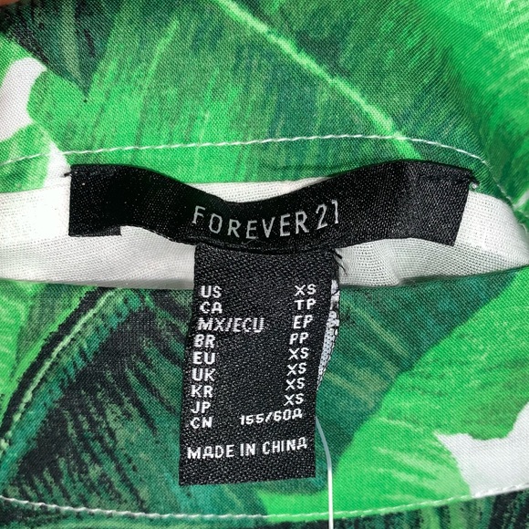 NWT Forever 21 Tropical Leaf Tiered Maxi Skirt - Picture 7 of 8